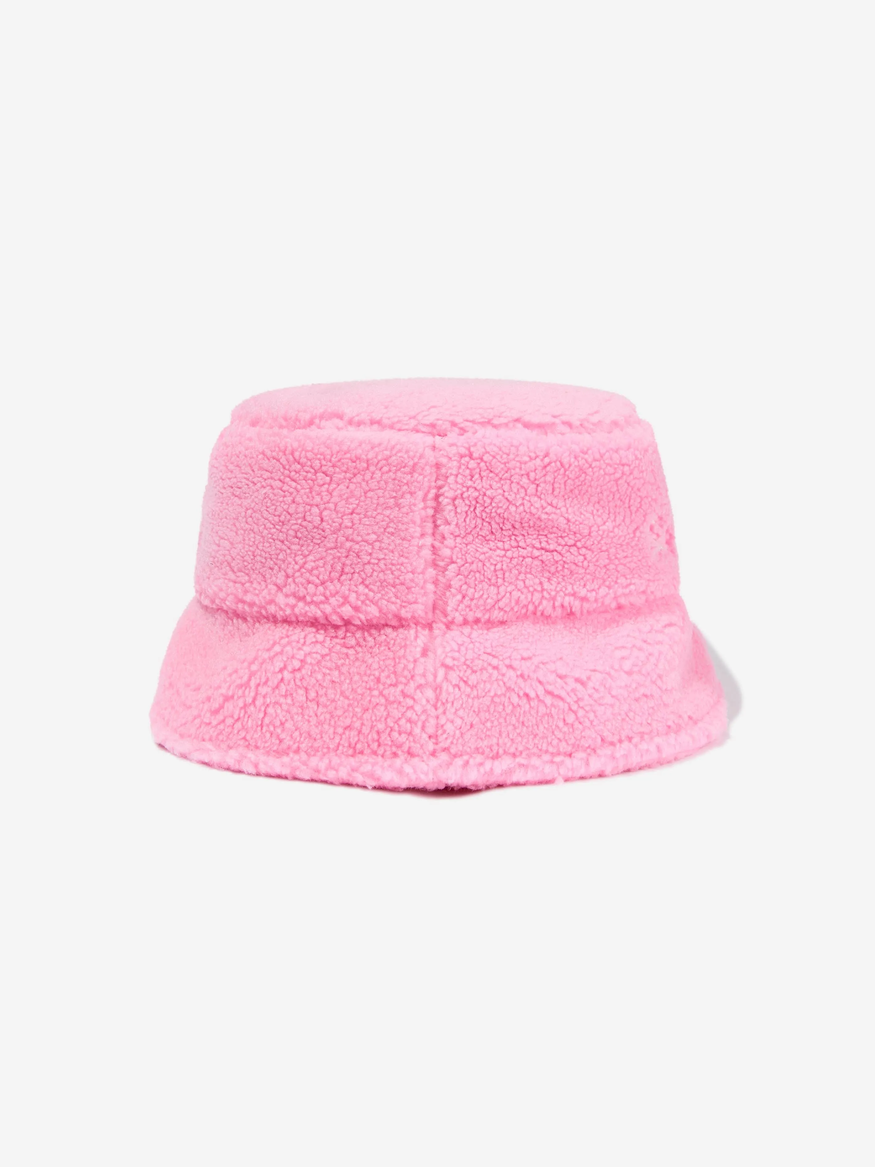 MC2 Saint Barth Girls Sherpa Bucket Hat in Pink