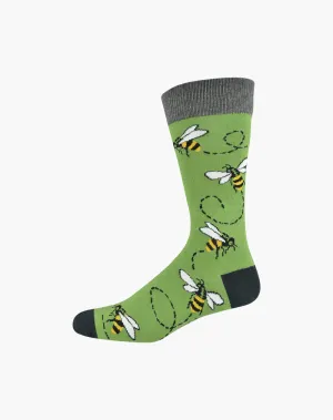 MENS BUZZING BEE BAMBOO SOCK