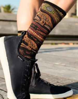 MENS INDIGENOUS AUSTRALIAN KANGAROO BAMBOO SOCK