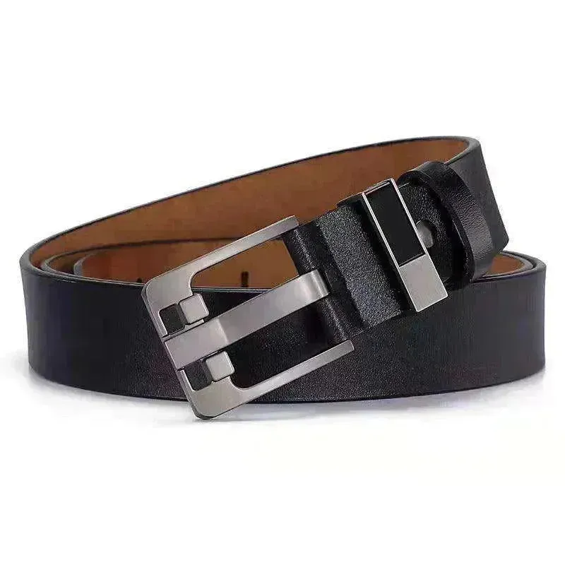 Men's Retro Belt With Oversized Wide Needle Buckle