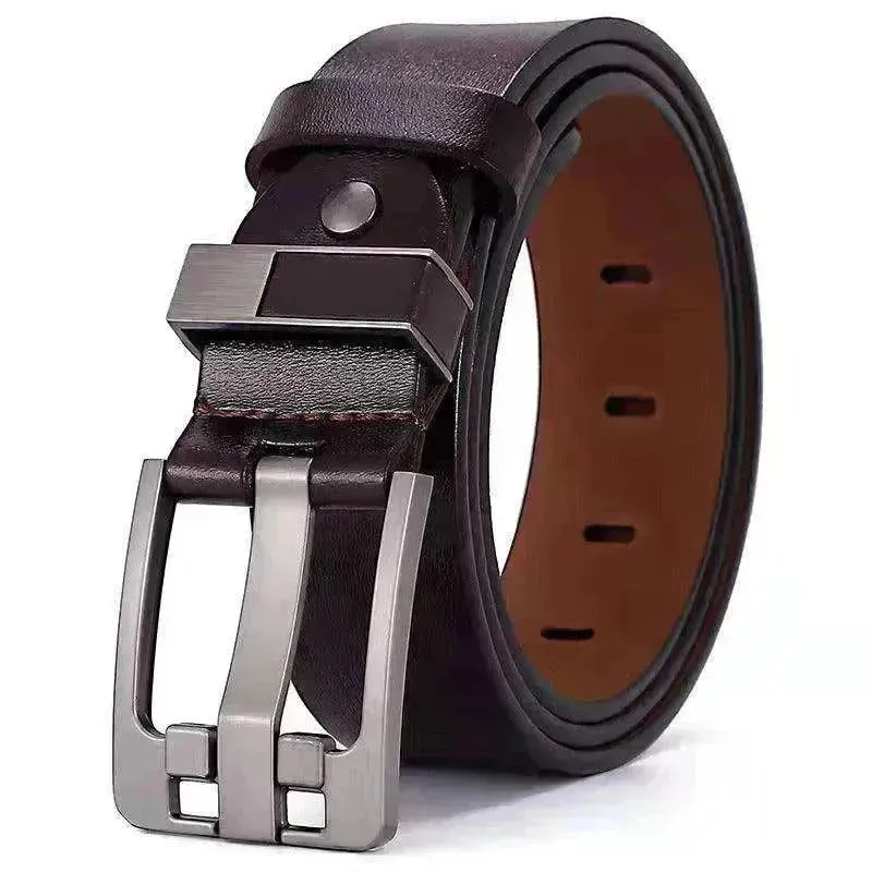 Men's Retro Belt With Oversized Wide Needle Buckle