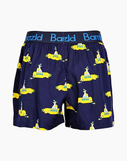 Mens Yellow Submarine Bamboo Boxer Short