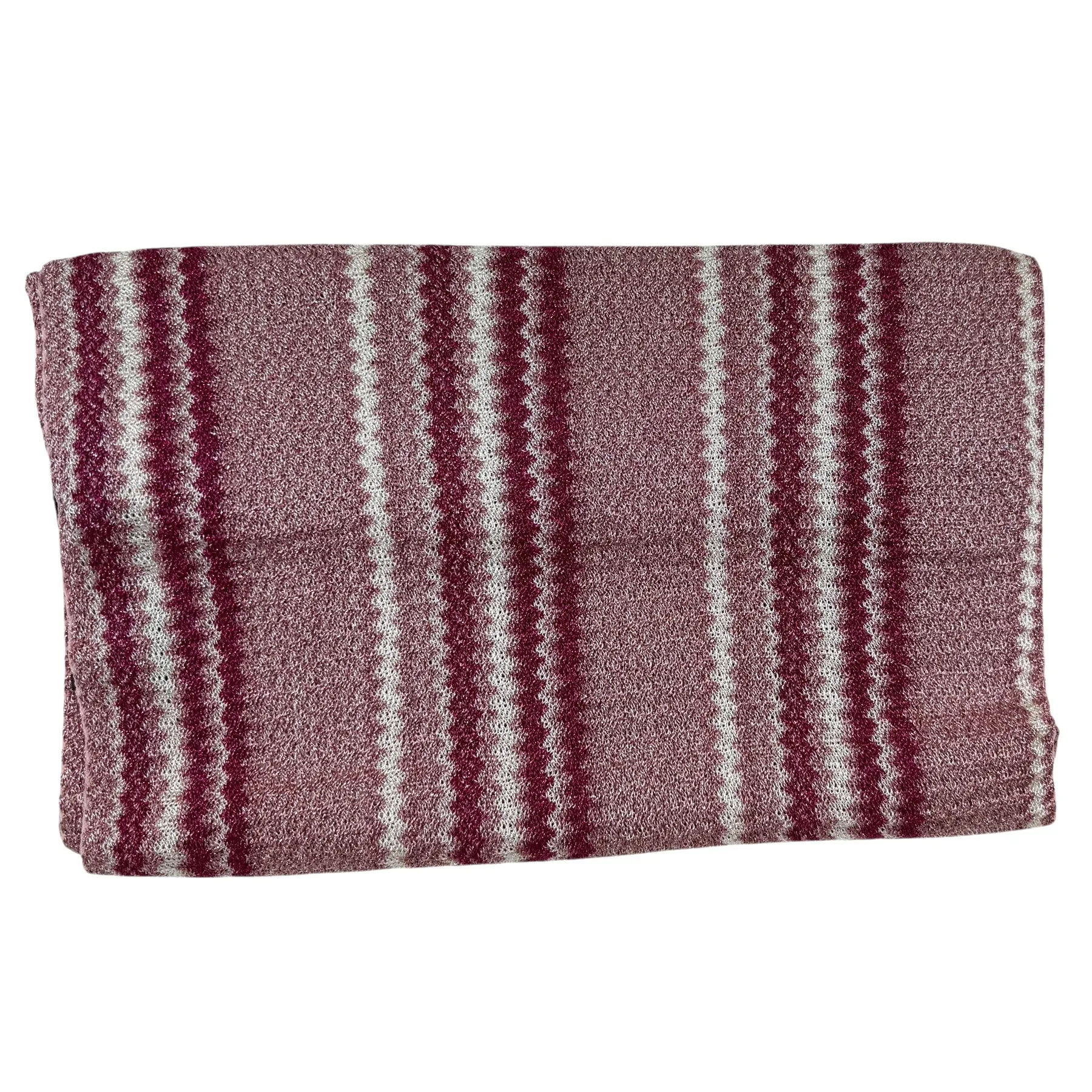 Missoni Scarf Cranberry Pink Zig Zag Pattern - Women Designer Shawl