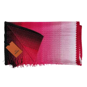 Missoni Scarf Pink Magenta Chevron Design - Women Designer Shawl