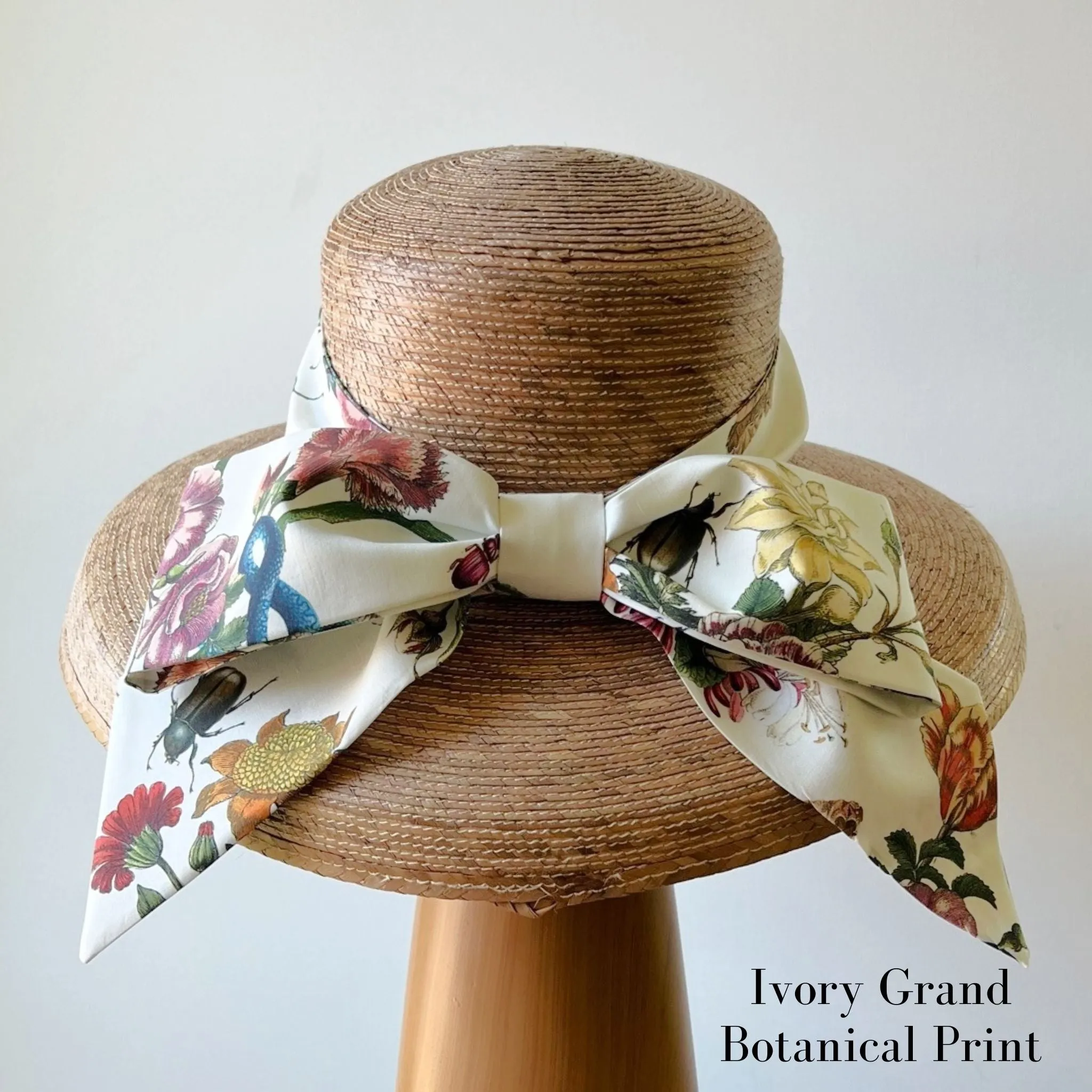 Molly Goodall Ivory Grand Botanical Middy Bow Hatband