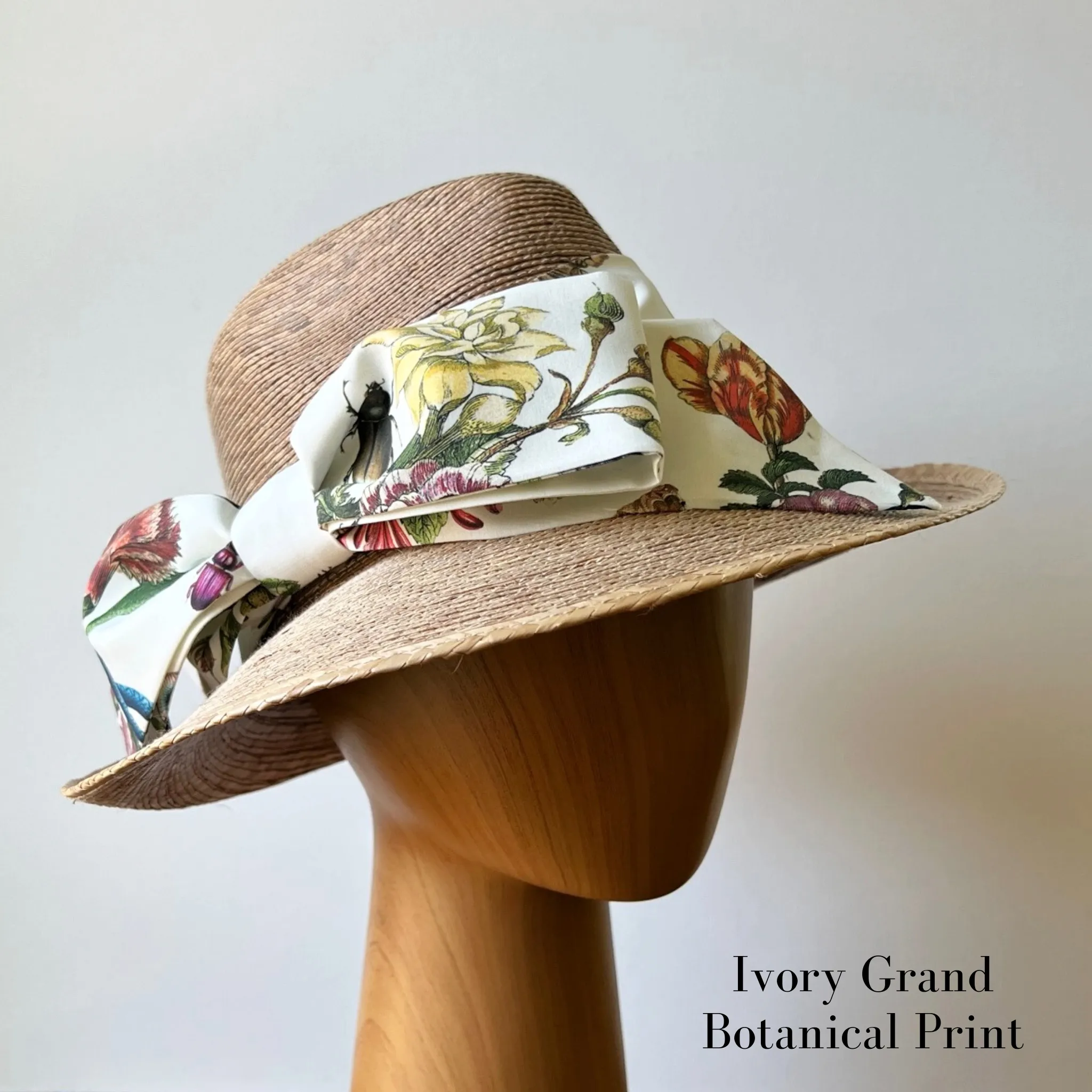 Molly Goodall Ivory Grand Botanical Middy Bow Hatband