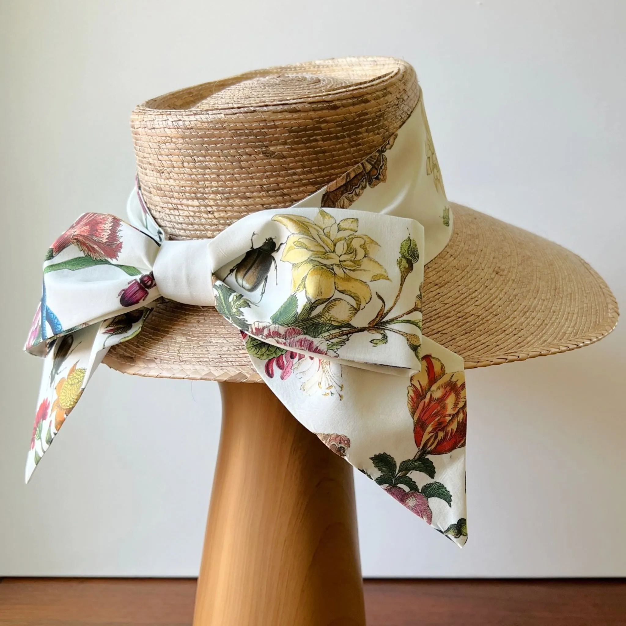 Molly Goodall Ivory Grand Botanical Middy Bow Hatband