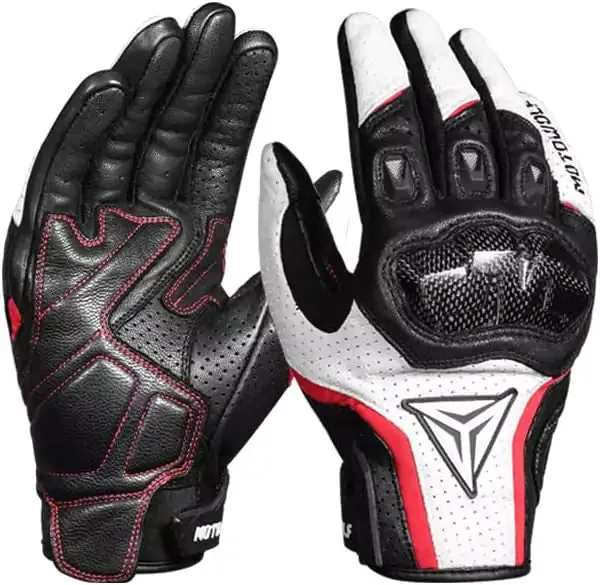 MOTOWOLF Carbon Fiber Motorcycle Gloves Men's Leather MDL0305