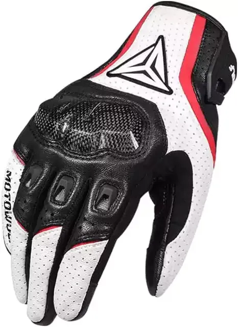 MOTOWOLF Carbon Fiber Motorcycle Gloves Men's Leather MDL0305