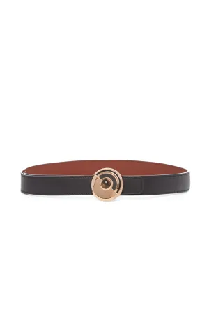 Moya Reversible Small Belt in Black Leather