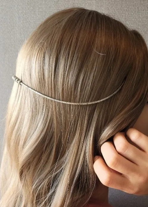 multi style thin meatal headband flexible pearl rhinestone hair jewelry