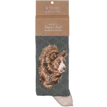 "In My Footsteps" Bear Socks