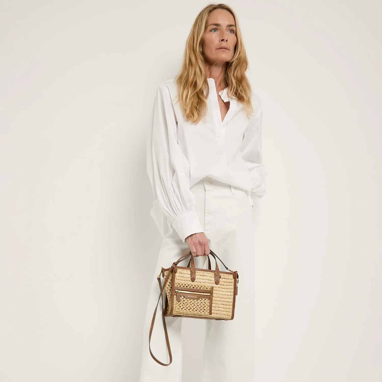 Raffia Pocket XS Cross-body Tote