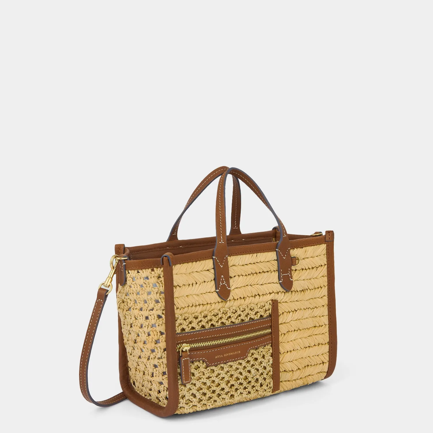 Raffia Pocket XS Cross-body Tote