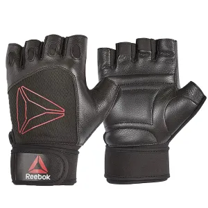 Reebok Lifting Gloves in Black & Red