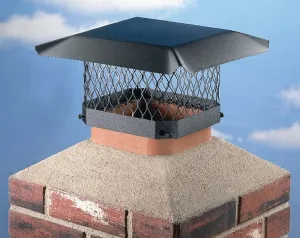 Shelter SC1318 Shelter Chimney Cap, Steel, Black, Powder-Coated, Fits Duct Size: 11-1/2 x 16-1/2 to 13-1/4 x 18-1/4 in :EA: QUANTITY: 1