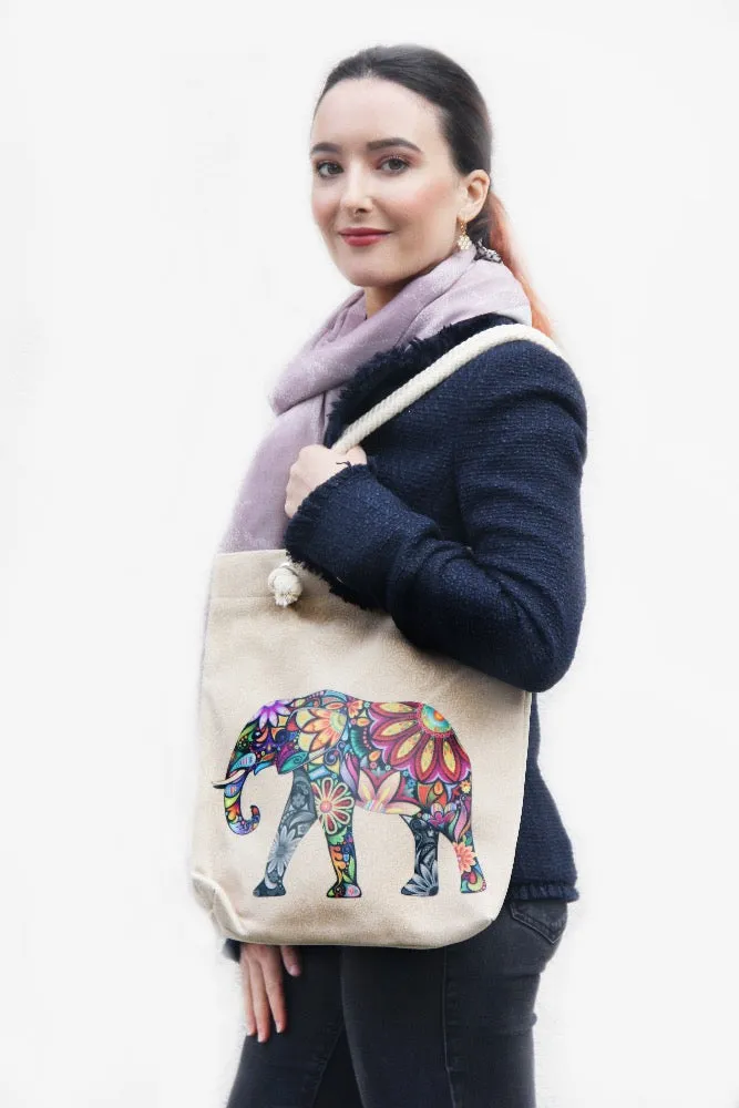 Tote Bag - Single Elephant Print