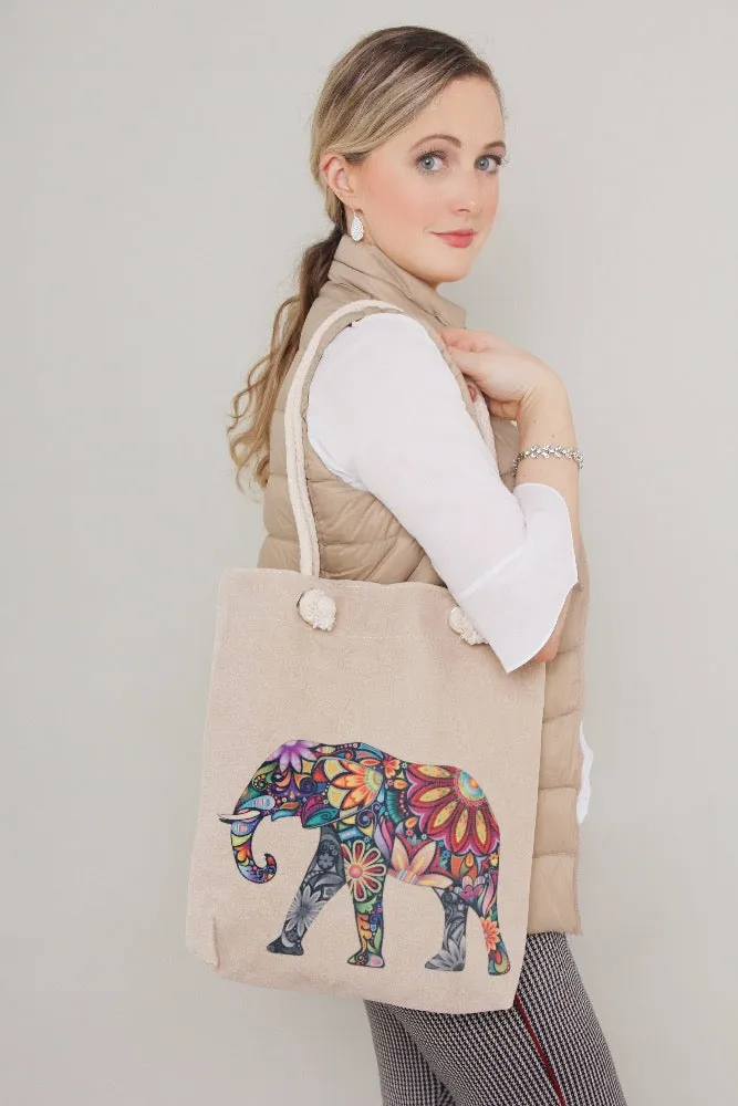 Tote Bag - Single Elephant Print