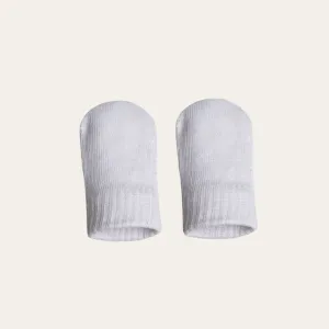 White Brushed Cotton Baby Mittens (0-12 Months)